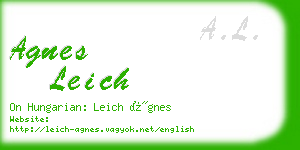 agnes leich business card